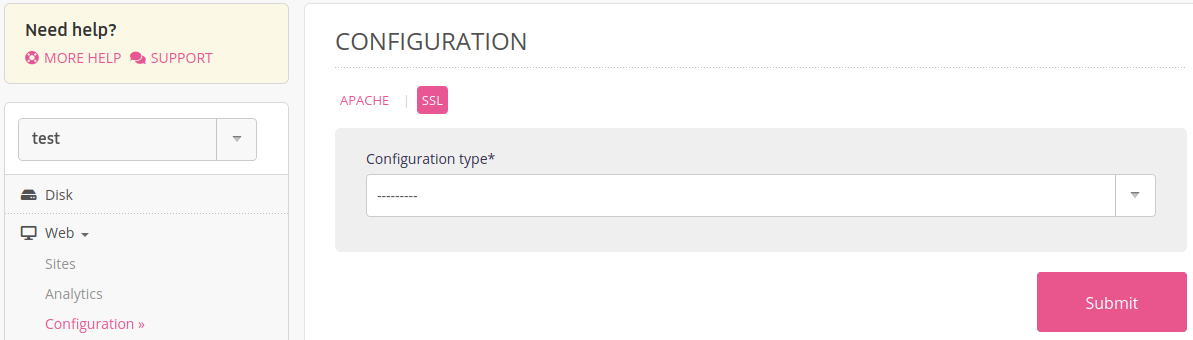 Admin interface: configure TLS at the account level