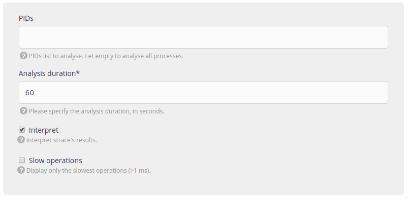 Analyze the processes